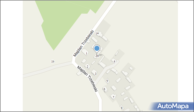 Majdan Trzebieski, Majdan Trzebieski, 2A, mapa Majdan Trzebieski