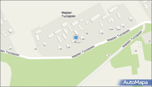 Majdan Tuczępski, Majdan Tuczępski, 47, mapa Majdan Tuczępski