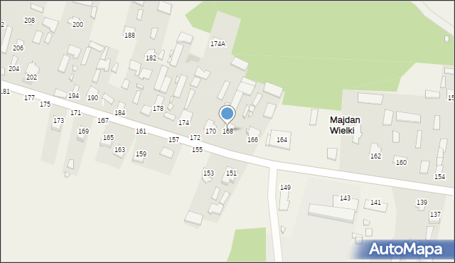 Majdan Wielki, Majdan Wielki, 168, mapa Majdan Wielki
