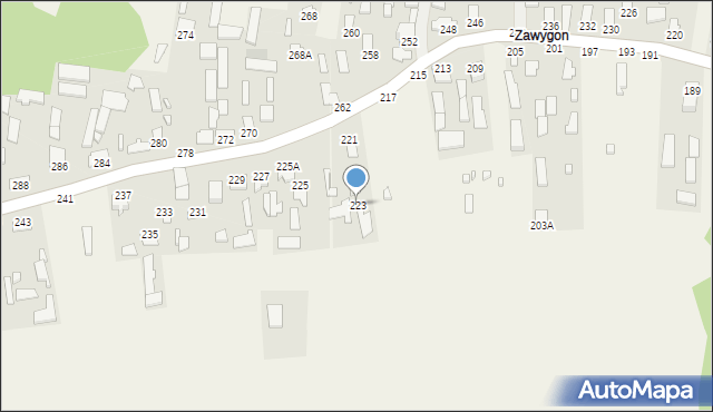 Majdan Wielki, Majdan Wielki, 223, mapa Majdan Wielki