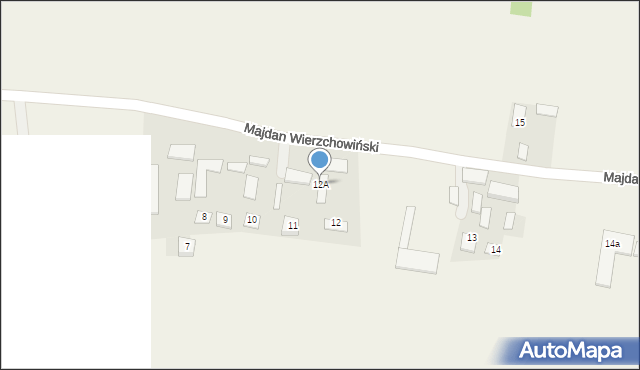 Majdan Wierzchowiński, Majdan Wierzchowiński, 12A, mapa Majdan Wierzchowiński