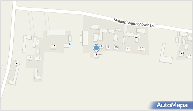 Majdan Wierzchowiński, Majdan Wierzchowiński, 7, mapa Majdan Wierzchowiński
