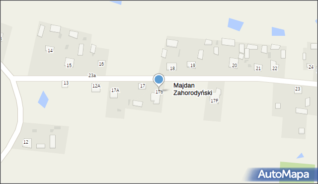 Majdan Zahorodyński, Majdan Zahorodyński, 17b, mapa Majdan Zahorodyński