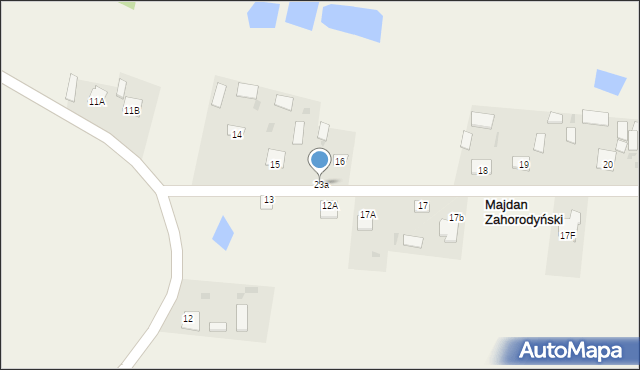Majdan Zahorodyński, Majdan Zahorodyński, 23a, mapa Majdan Zahorodyński