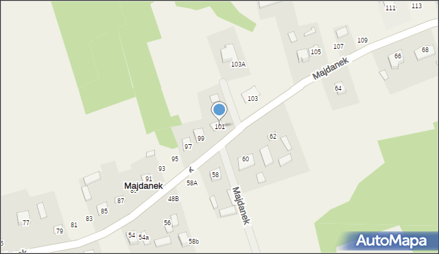 Majdanek, Majdanek, 101, mapa Majdanek