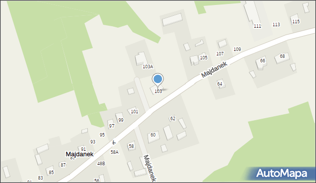 Majdanek, Majdanek, 103, mapa Majdanek