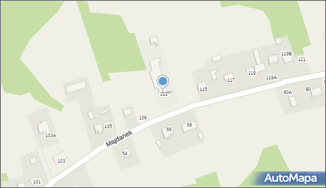 Majdanek, Majdanek, 111, mapa Majdanek