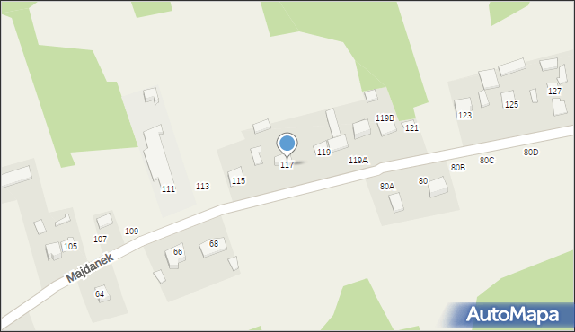 Majdanek, Majdanek, 117, mapa Majdanek