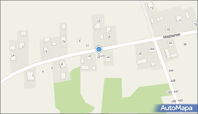 Majdanek, Majdanek, 12, mapa Majdanek