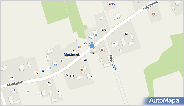 Majdanek, Majdanek, 58A, mapa Majdanek