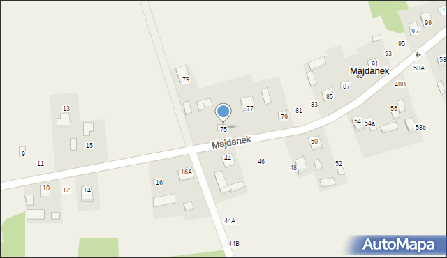 Majdanek, Majdanek, 75, mapa Majdanek