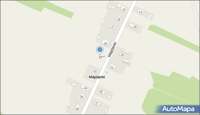 Majdanki, Majdanki, 20, mapa Majdanki