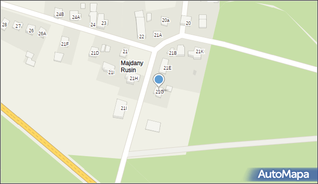 Majdany, Majdany, 21G, mapa Majdany
