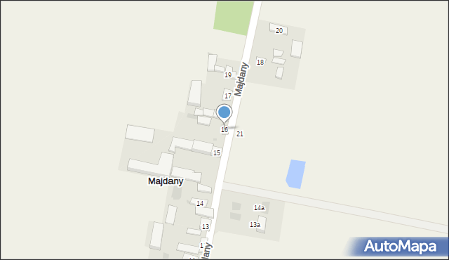 Majdany, Majdany, 16, mapa Majdany