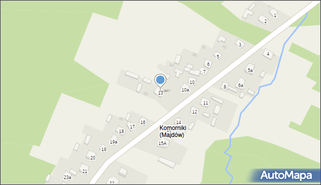 Majdów, Majdów, 13, mapa Majdów