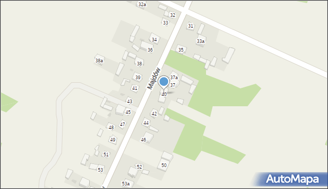 Majdów, Majdów, 40, mapa Majdów
