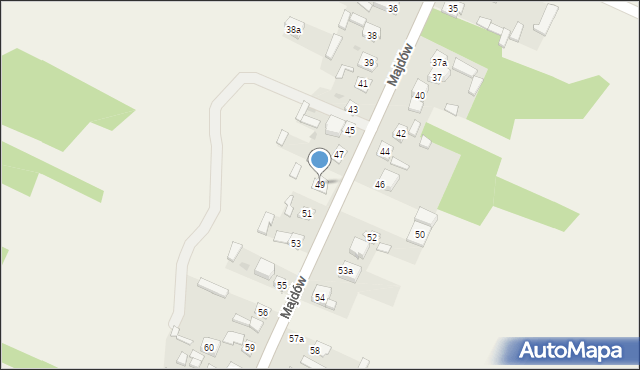 Majdów, Majdów, 49, mapa Majdów