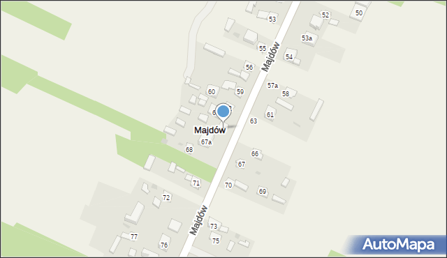 Majdów, Majdów, 65, mapa Majdów