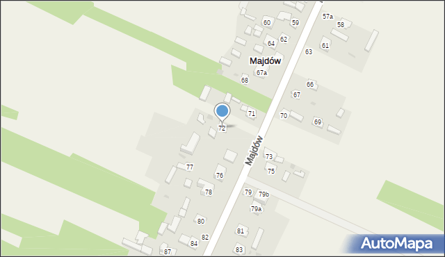 Majdów, Majdów, 72, mapa Majdów