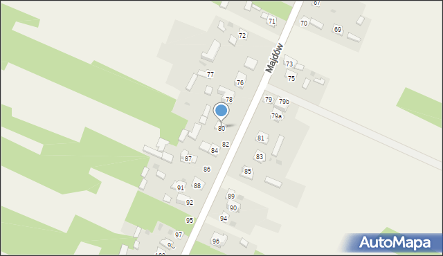 Majdów, Majdów, 80, mapa Majdów