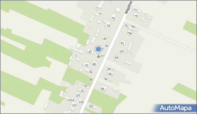 Majdów, Majdów, 86, mapa Majdów