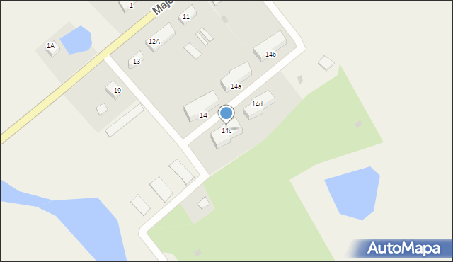 Majewo, Majewo, 14c, mapa Majewo