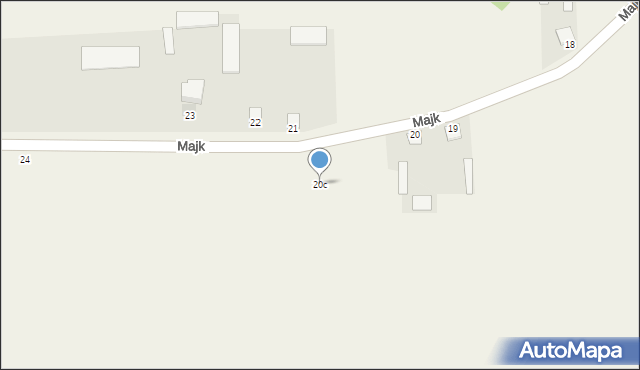 Majk, Majk, 20c, mapa Majk