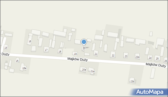 Majków Duży, Majków Duży, 20, mapa Majków Duży