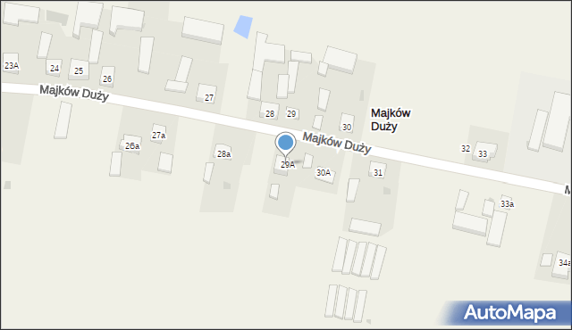 Majków Duży, Majków Duży, 29A, mapa Majków Duży