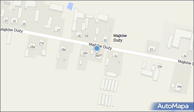 Majków Duży, Majków Duży, 30A, mapa Majków Duży