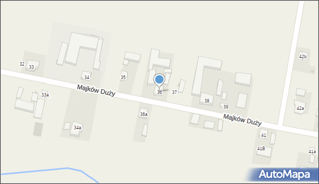 Majków Duży, Majków Duży, 36, mapa Majków Duży