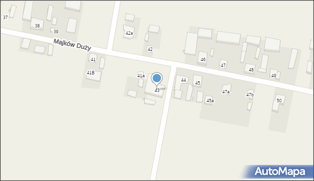 Majków Duży, Majków Duży, 43, mapa Majków Duży