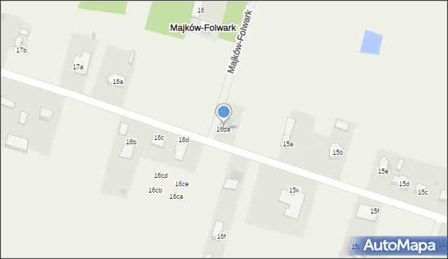 Majków-Folwark, Majków-Folwark, 16da, mapa Majków-Folwark