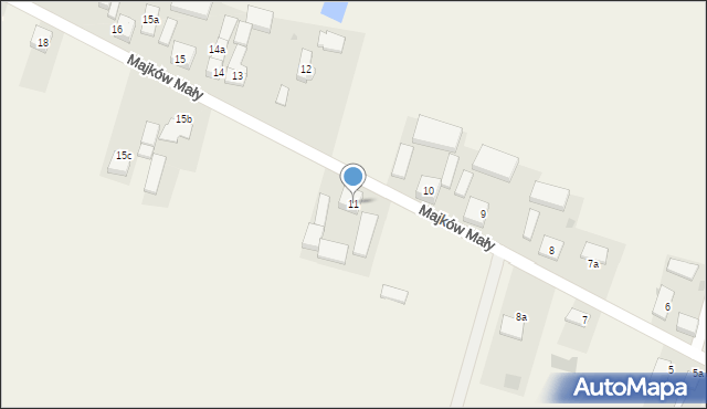 Majków Mały, Majków Mały, 11, mapa Majków Mały
