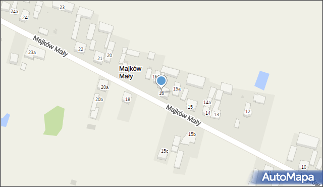Majków Mały, Majków Mały, 16, mapa Majków Mały