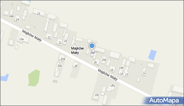 Majków Mały, Majków Mały, 16A, mapa Majków Mały