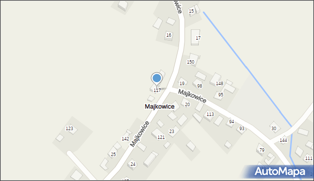 Majkowice, Majkowice, 117, mapa Majkowice