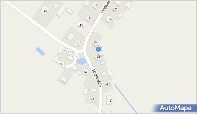Majkowice, Majkowice, 13, mapa Majkowice