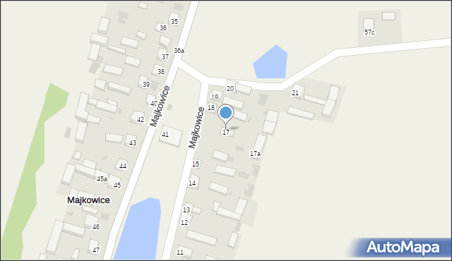Majkowice, Majkowice, 17, mapa Majkowice