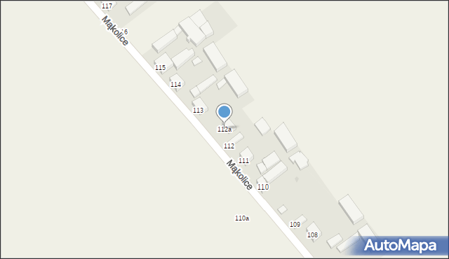 Mąkolice, Mąkolice, 112a, mapa Mąkolice