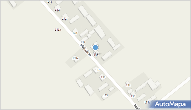 Mąkolice, Mąkolice, 138, mapa Mąkolice