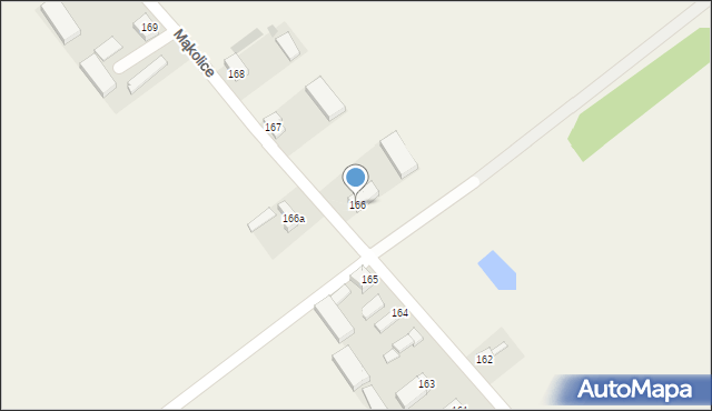Mąkolice, Mąkolice, 166, mapa Mąkolice