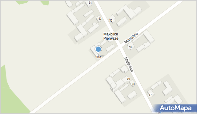 Mąkolice, Mąkolice, 51a, mapa Mąkolice