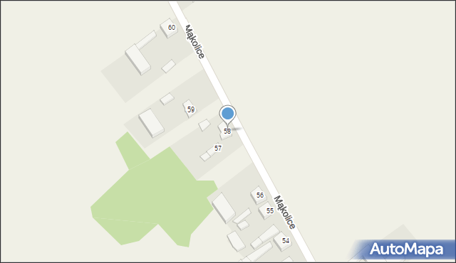 Mąkolice, Mąkolice, 58, mapa Mąkolice