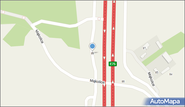 Mąkolice, Mąkolice, 89, mapa Mąkolice