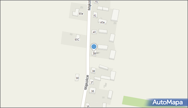 Mąkolice, Mąkolice, 39, mapa Mąkolice