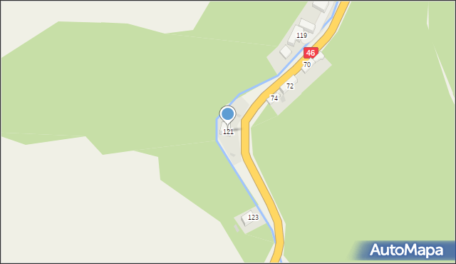 Mąkolno, Mąkolno, 121, mapa Mąkolno