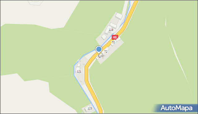 Mąkolno, Mąkolno, 74, mapa Mąkolno