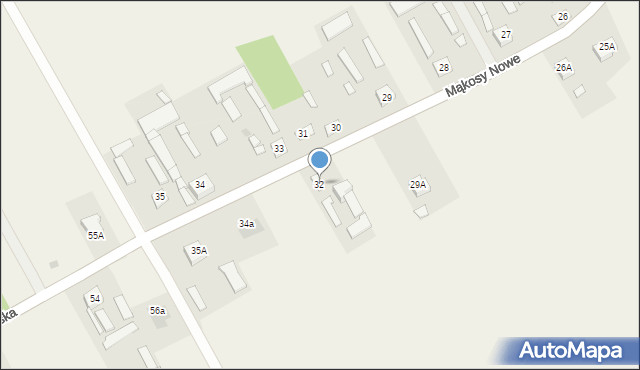 Mąkosy Nowe, Mąkosy Nowe, 32, mapa Mąkosy Nowe