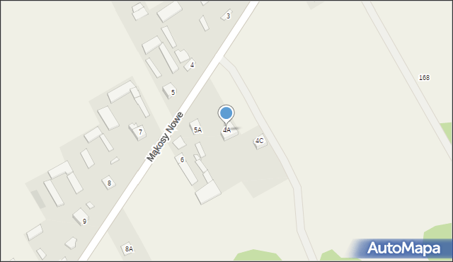 Mąkosy Nowe, Mąkosy Nowe, 4A, mapa Mąkosy Nowe